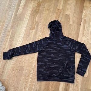 Athleta Black and Gray Camouflage Hoodie Sweatshirt